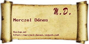 Merczel Dénes névjegykártya