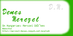 denes merczel business card